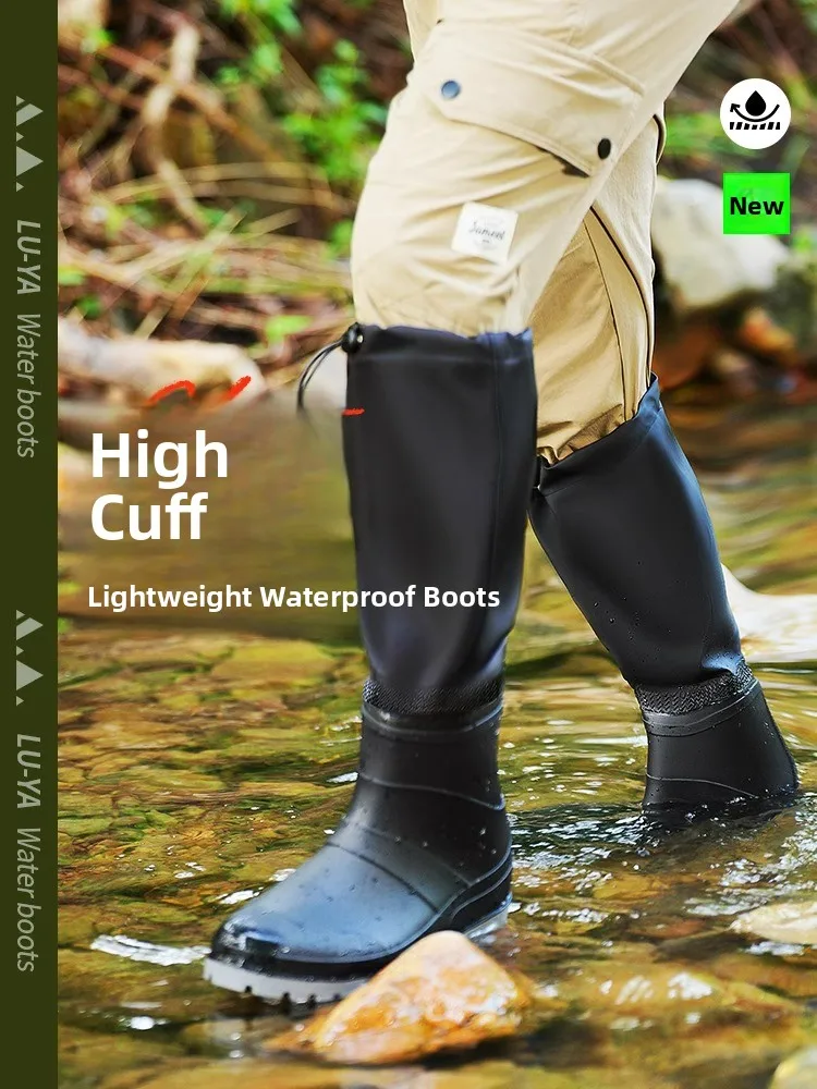 bottes-de-pluie-unisexes-a-tige-haute-antiderapantes-pour-activites-de-plein-air-chaussures-impermeables-pour-la-peche-equipement-special-pour-adultes-en-nylon-toutes-tailles