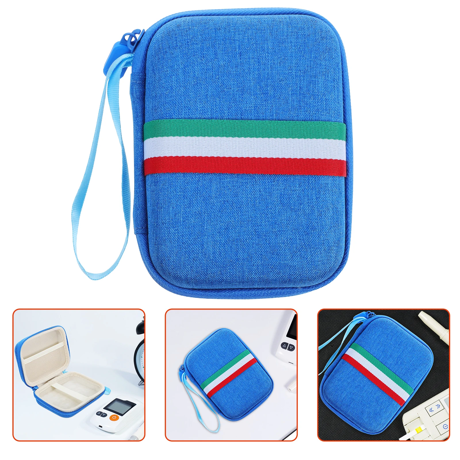 

Protective Travel Case for Blood Glucose Meter Compact Storage Bag Portable Carrying Medical Supplies Organizer Small Devices