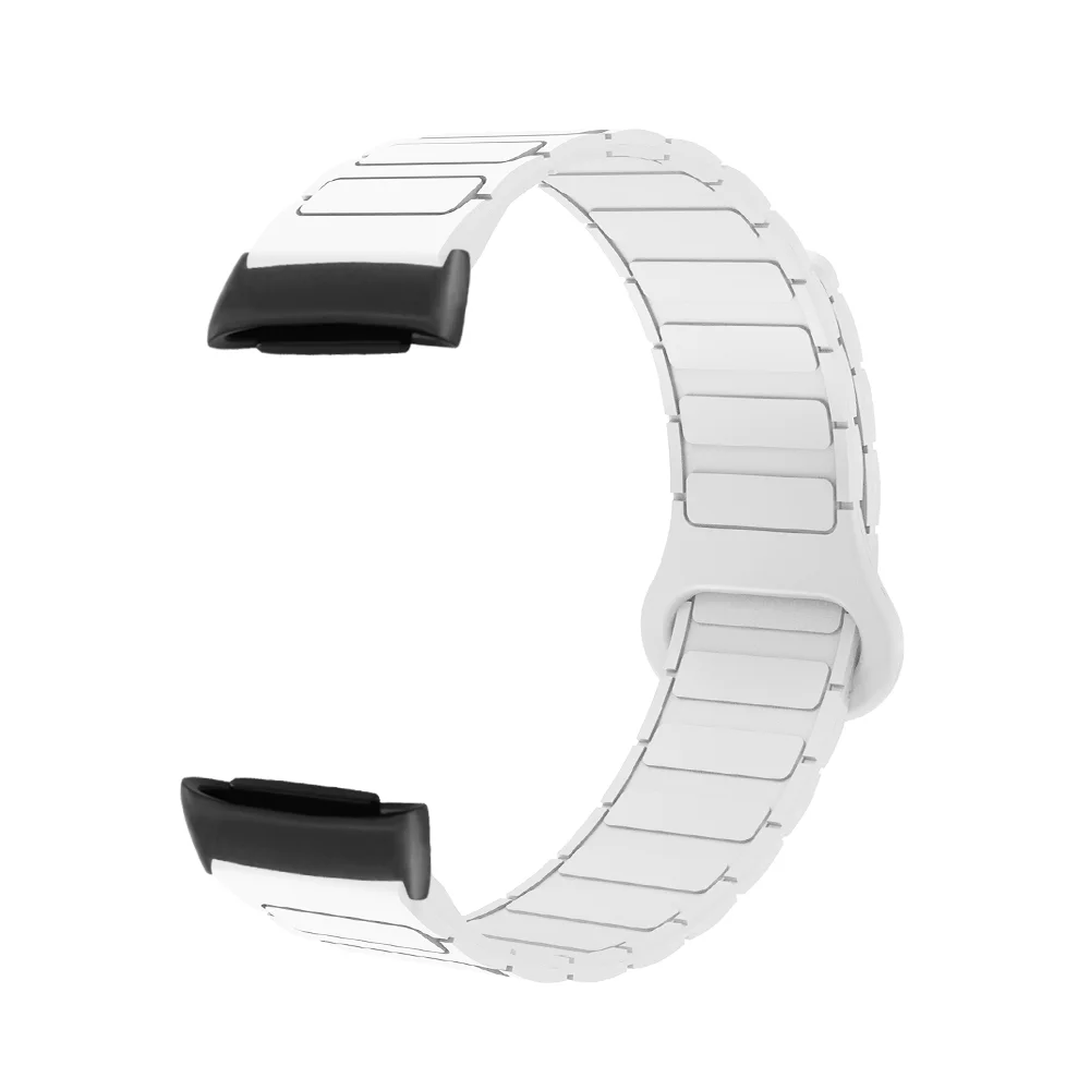

18mm Magnetic Watch Band For Fitbit Charge 3 4 5 Armor Style Quick Release Lightweight Silicone Sport Watch Strap for Man Woman