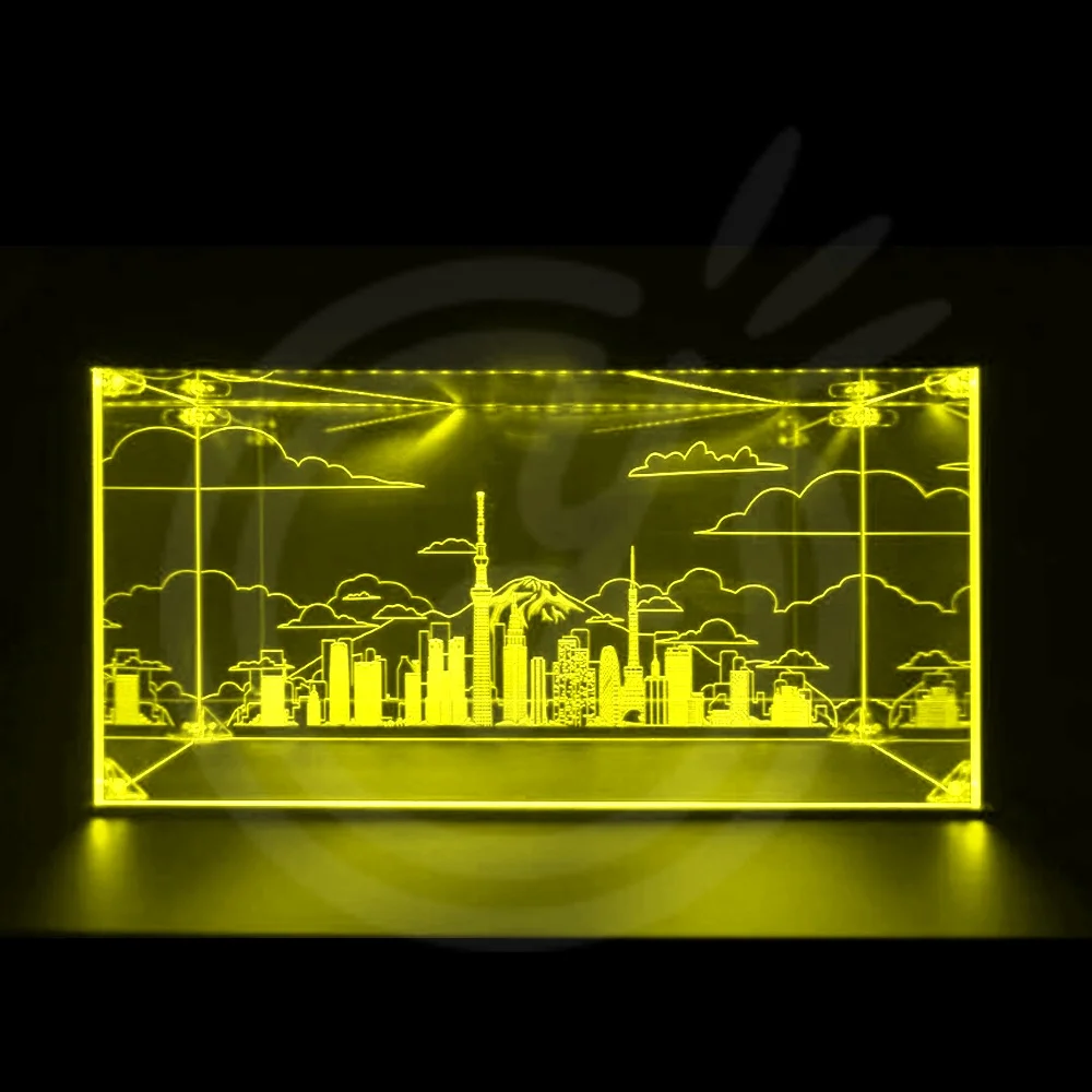 Customized Acrylic Light Box Display Design Personalized Logos Graphics Letters Design Scenario Display Model LED Light Box