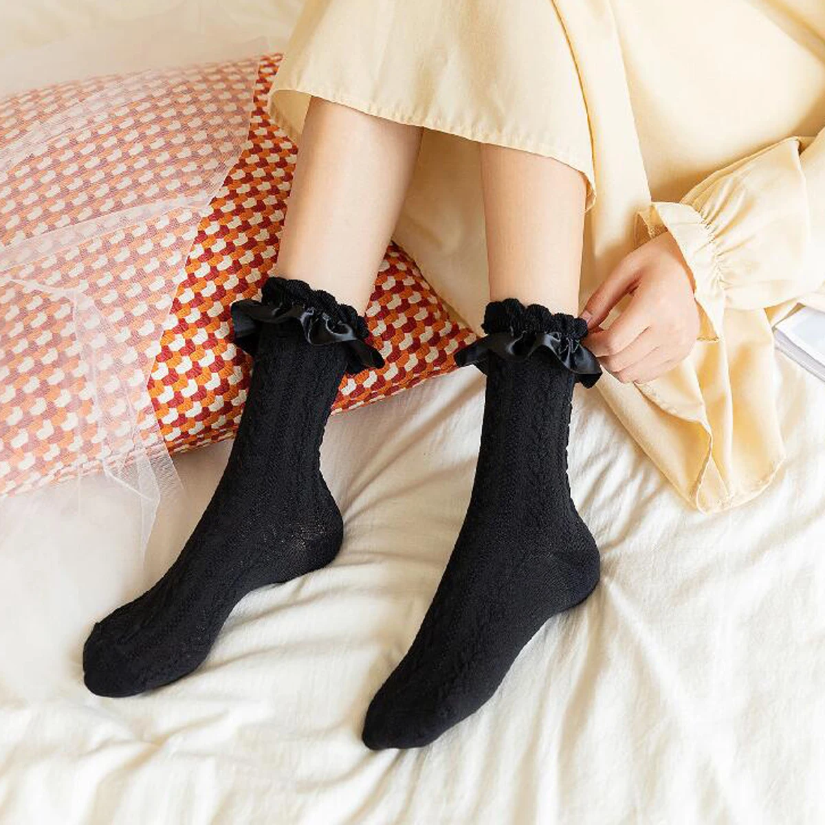 1 Pair Women's Lace Short Summer Socks Japanese Maiden Lovely Sweet Ruffle Cotton Lolita Style Princess Socks High Quality