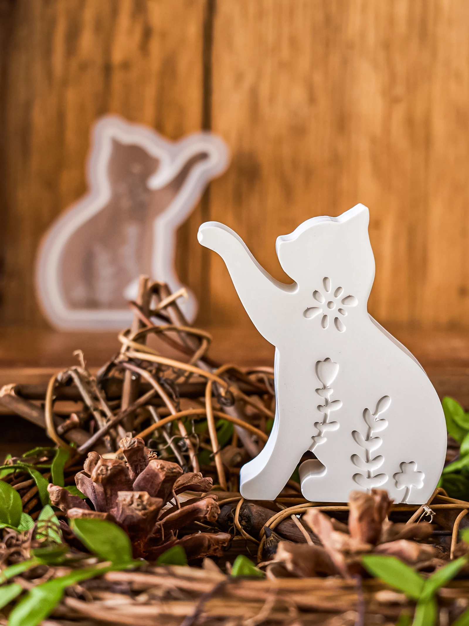 イースターウサギシリコンキャンドルモールド、DIYキャットバ - 3D Printing Ptc のレビューと価格