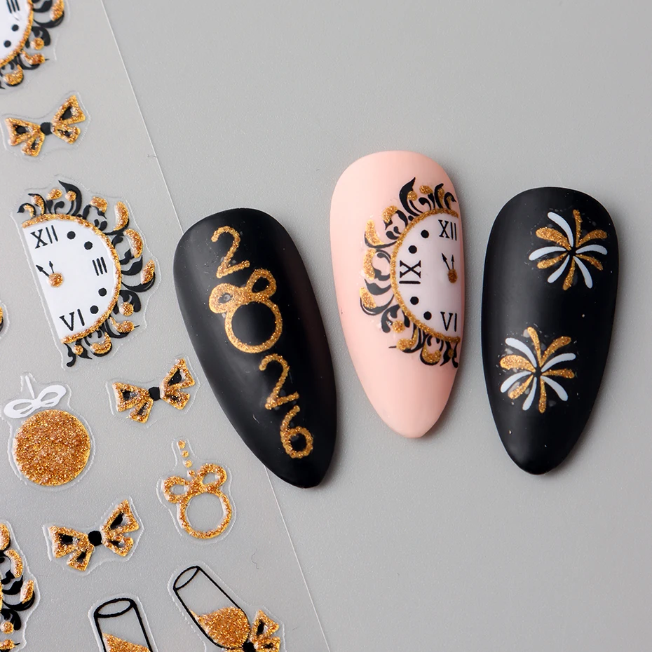 2 قطعة ثلاثية الأبعاد السنة ال - مراجعة Nail Art Old Money وسعره