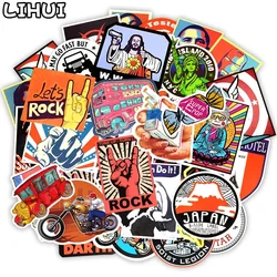 Autocollants avec des motifs style rétro et drôle, 50 pièces, stickers, valise, bagages, ordinateur portable, vélo, skateboard, voiture, voyage, graffiti, JDM, DIY,