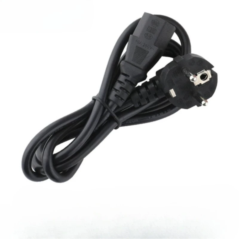 1.5 Meters 5 Feet EU Two‑pin Round Plug IEC C13 Kettle Power Cord AC Connection Cable for PC Computer Monitor Case Hardware