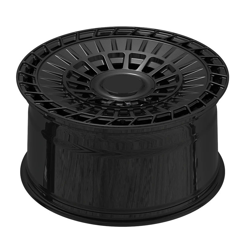 Custom Bright Black Suspended Cover Finish 18-26 Inch Racing Car Wheels Deep Dish Forged 5*130 Rims With Polished Lip
