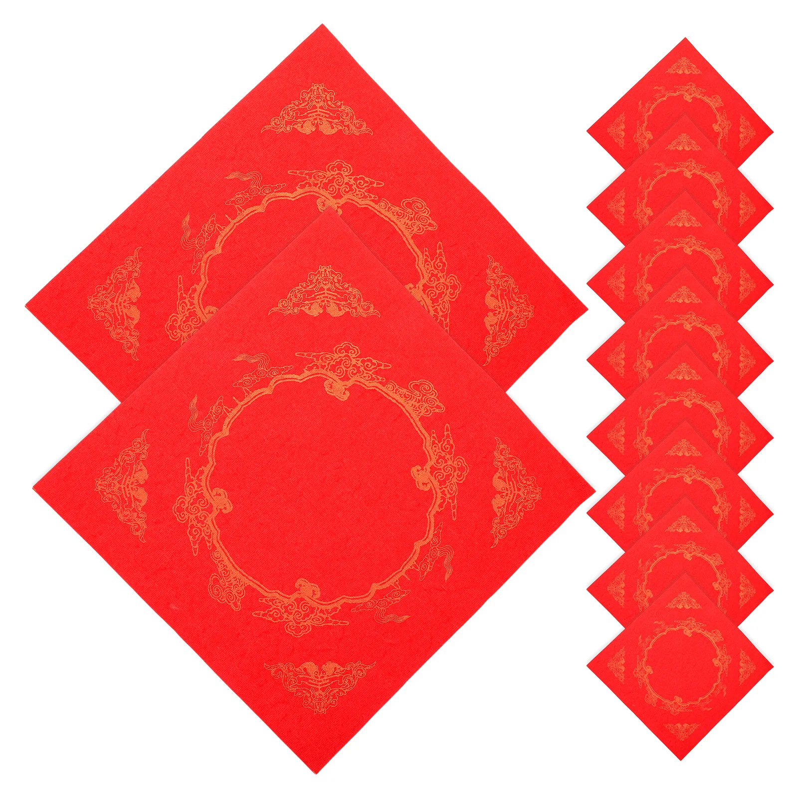 

20 Sheet Chinese Calligraphy Red Xuan Paper Blank Fu Character Spring Festival Couplets New Year Decorations Hand Painted