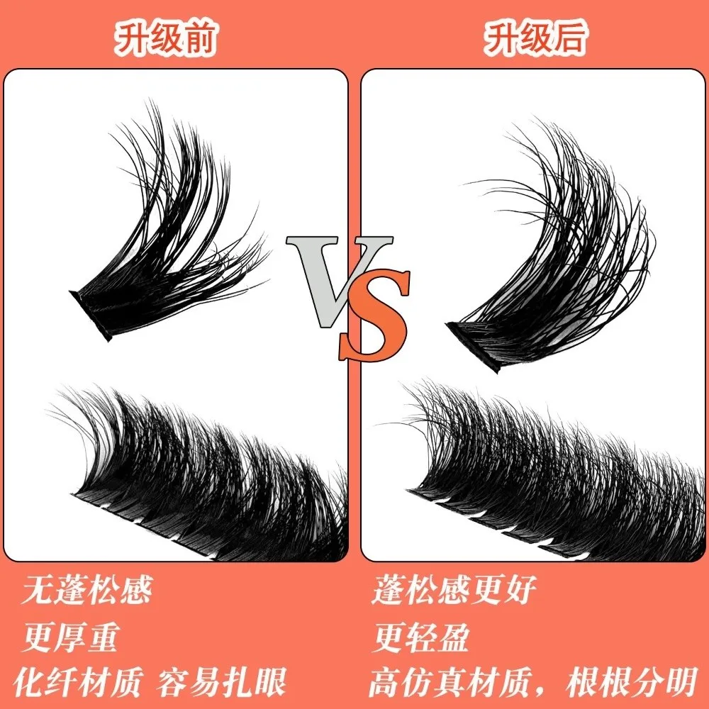 Thick False Eyelashes Single-cluster European-style Eyelashe Eye Makeup Tools 5D Three-dimensional Curled Bionic Eyelashes