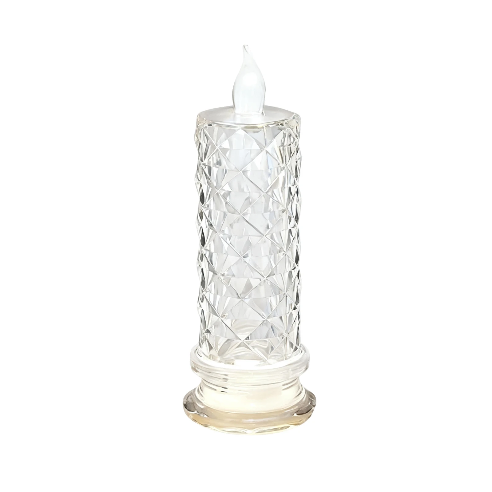 Crystal LED Candle Light Table Lamp Rose Projection Romantic Atmosphere Night Light for Bedroom Party Christmas Wedding Decorate image 2