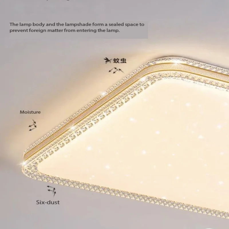 Nordic simple LED ceiling light 2026new round square dimming lamp for living room dining room bedroom luxury noble indoor lamps
