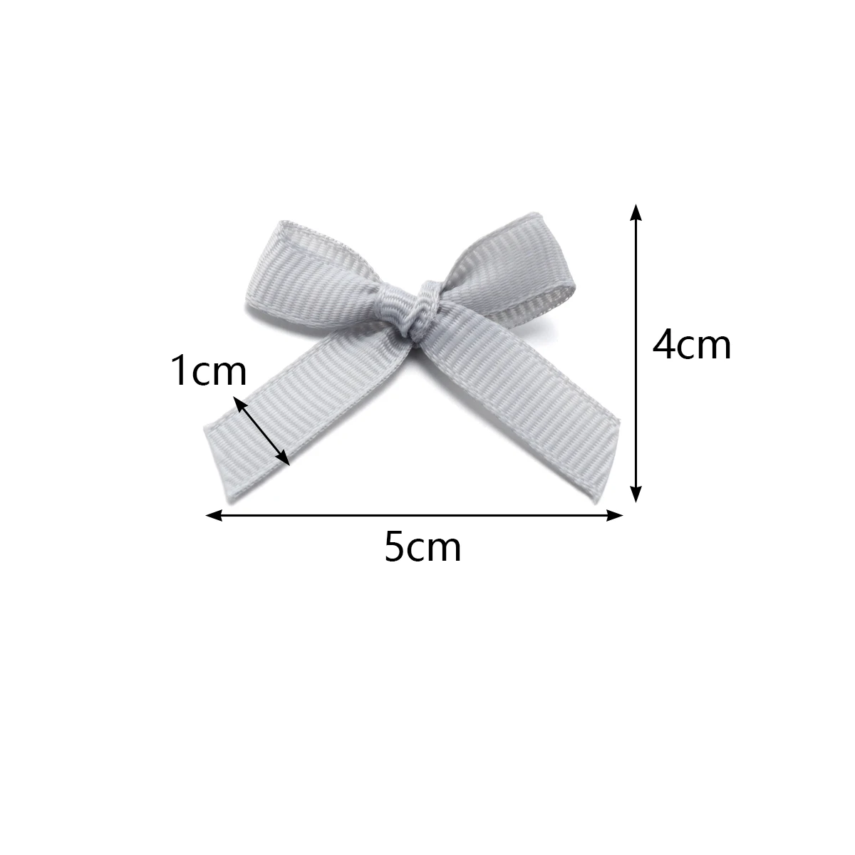 (50Pcs/pack) 4*5cm Colored Ribbon Bows Middle Size Dacron Ribbon Bow Flower Craft Decoration Handwork DIY Party Decoration