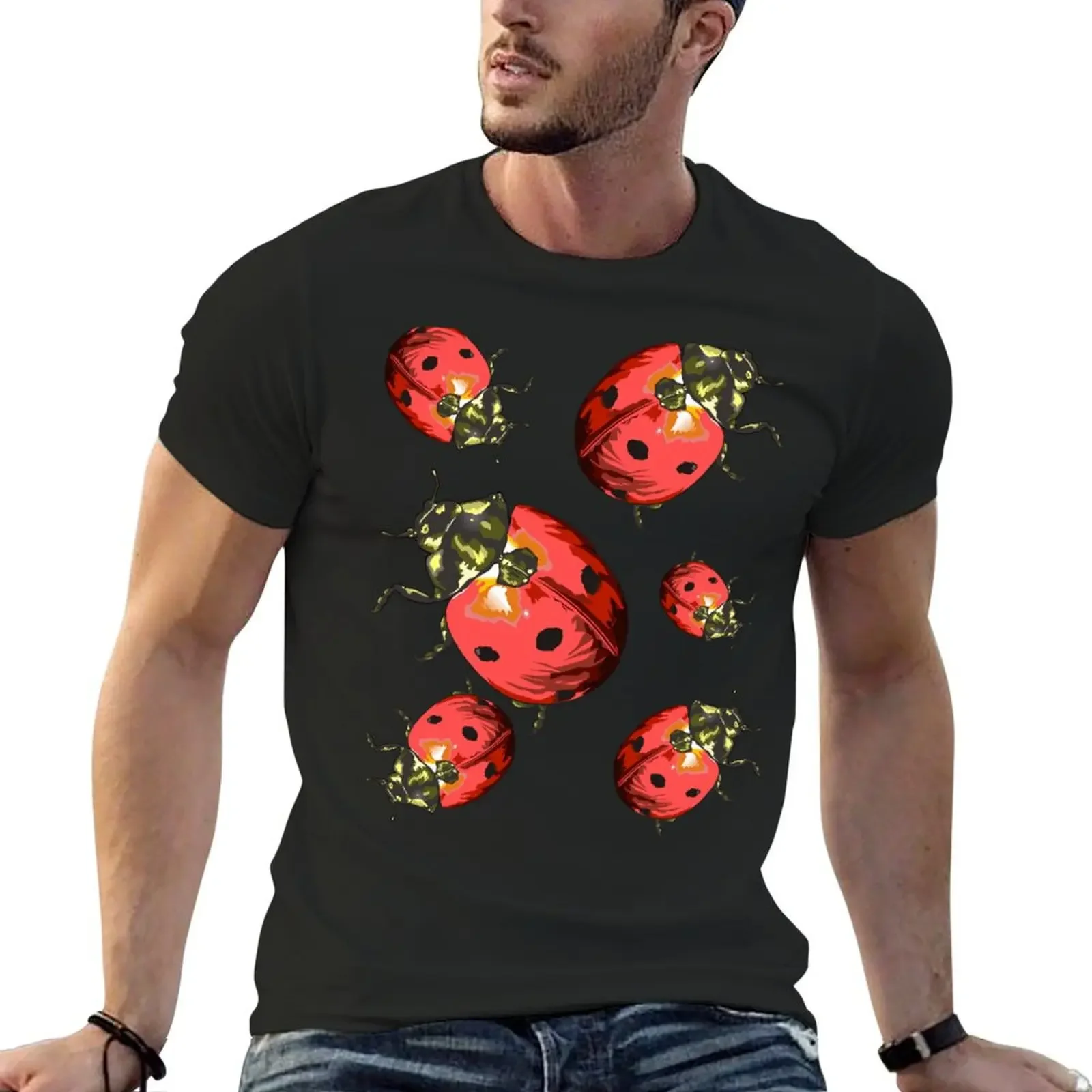 Ladybird Design, Red Ladybird, I Love ladybird T-Shirt boys whites essential t shirt Blouse t shirt men