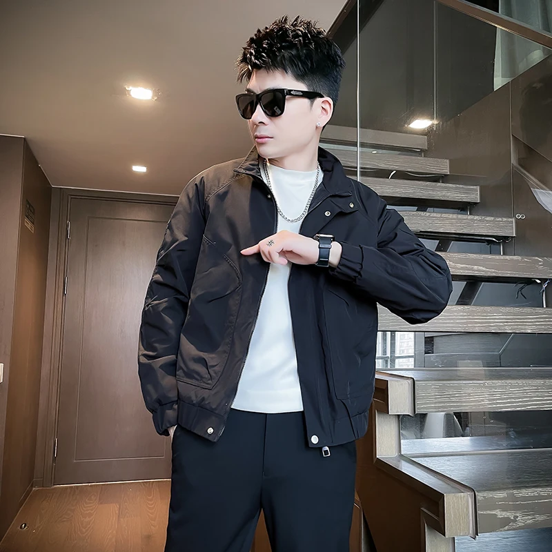 

Утепленная хлопковая куртка для мужчин, размер S, для невысоких, модная, в корейском стиле, весна-осень-зима, верхняя одежда, пальто с длинными рукавами