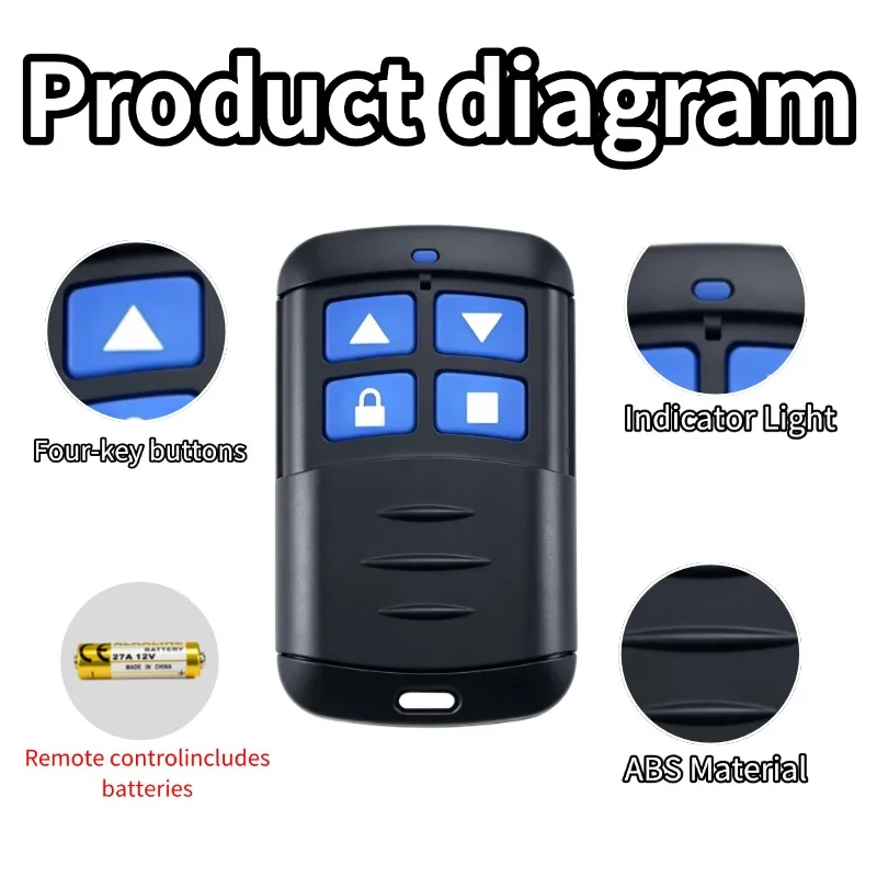 433MHz Universal Wireless Remote Control Switch DC 6V 12V 24V 10A RF Receiver,50m Transmitter,for Garage Door Motor Lamp DIY