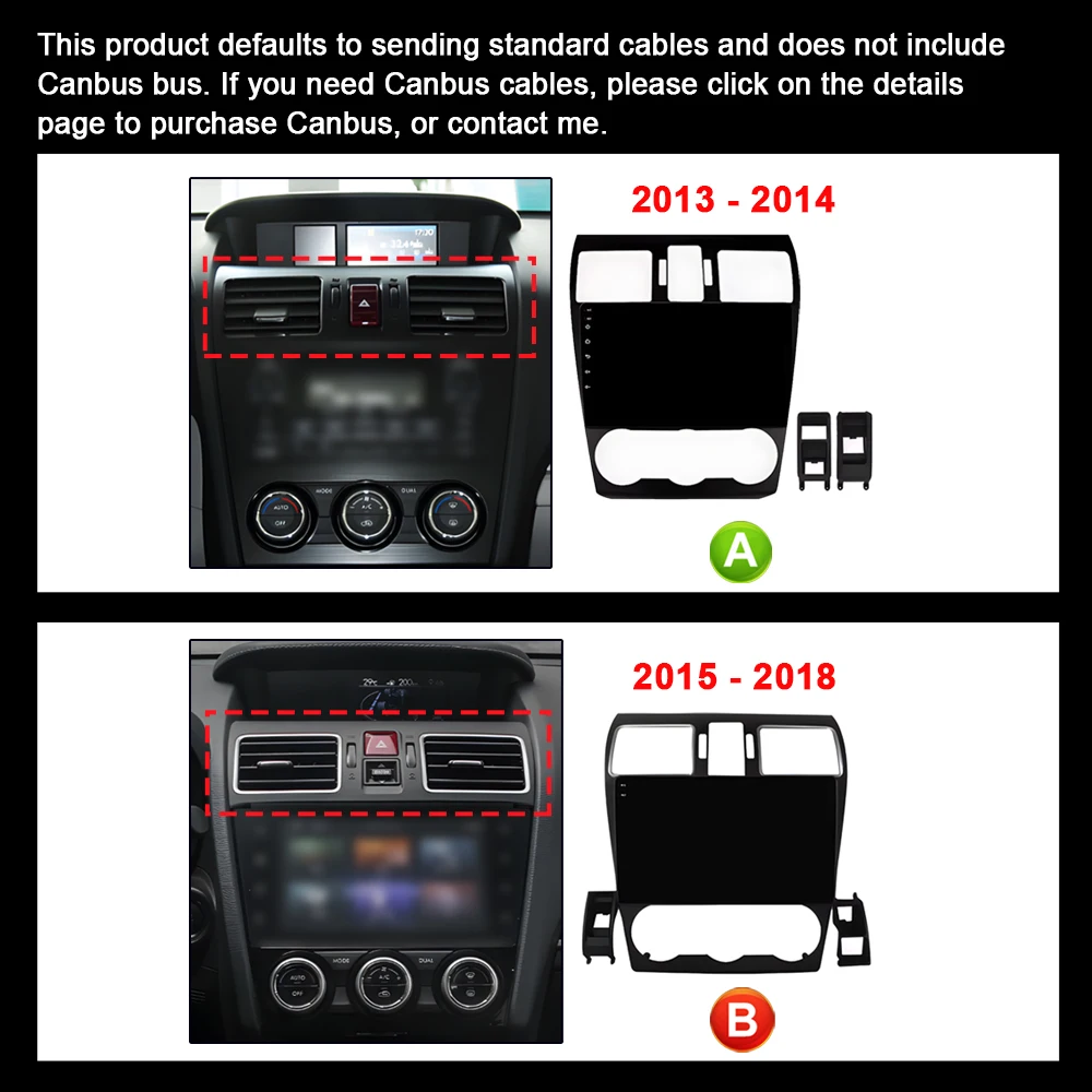 Car Radio Multimedia Video Player Navigation GPS Android 14 Wireless CarPlay For Subaru Forester 4 SJ XV WRX 2013 - 2018 QLED