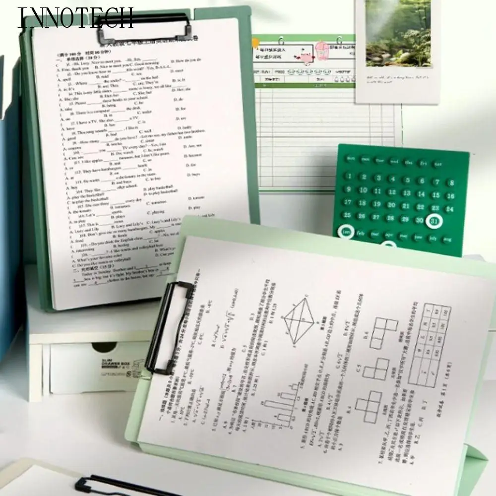 

Stationery Writing Pad Stand File Folder Clipboard Portable A4 Board Clip Folder Folding Document Paper Display Stand Organizer