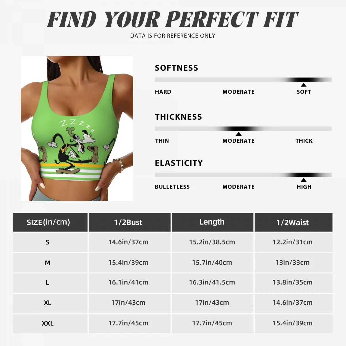 Kustom Goofy ZZZZ kolase kartun olahraga Bra wanita dampak tinggi latihan Yoga Crop Top