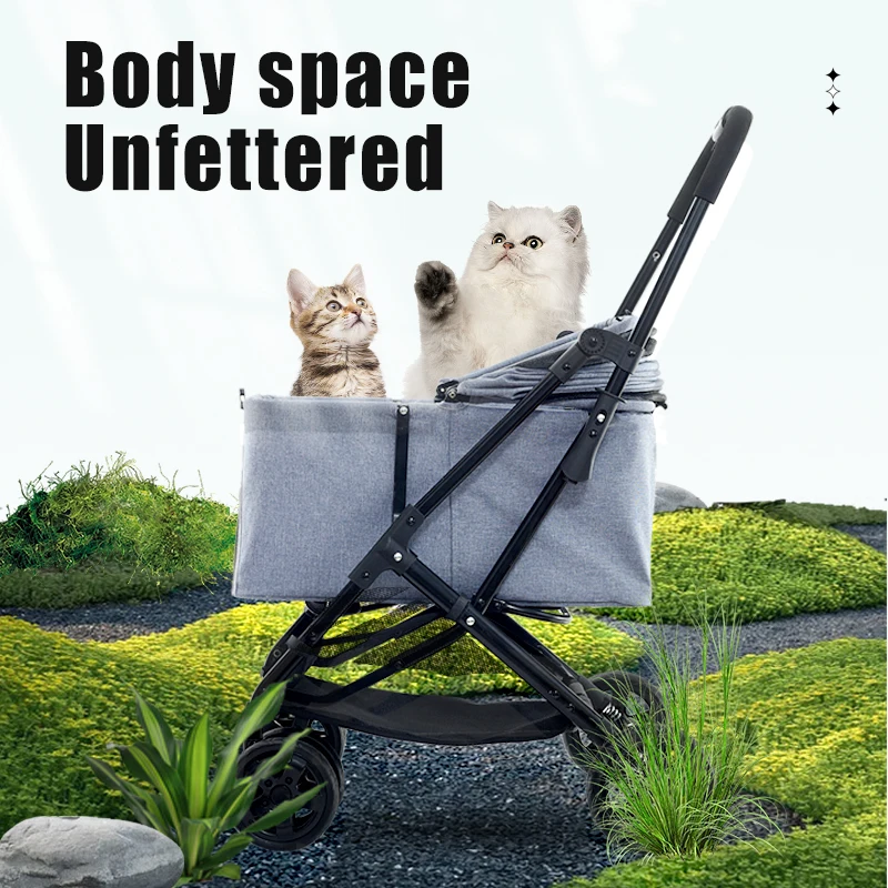 

Highly Durable Outdoor Pet Stroller For Cats Dog Carrier Pet Stroller