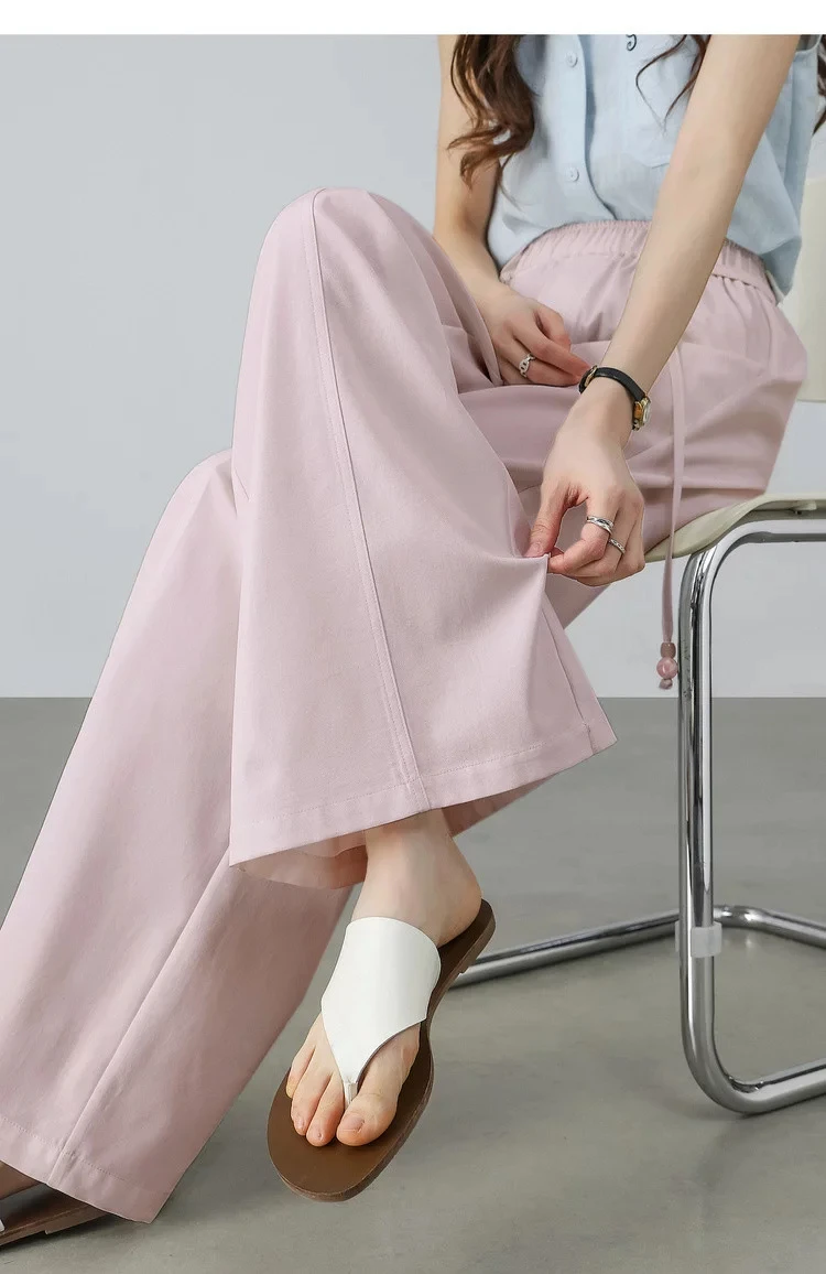 SENTUBILA Damen Sonnenschutz-Hose mit geradem Bein 2026 Sommer Rosa Lässige Pendler-Schlankheitshose mit Gürtel 162KA4017 – Detail 21
