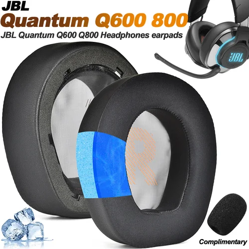 Imagen 1 del producto Almohadillas para auriculares JBL Quantum Q800 Q600, almohadillas de repuesto para ruido, orejeras, cubiertas de memoria de malla, proteína de esponja