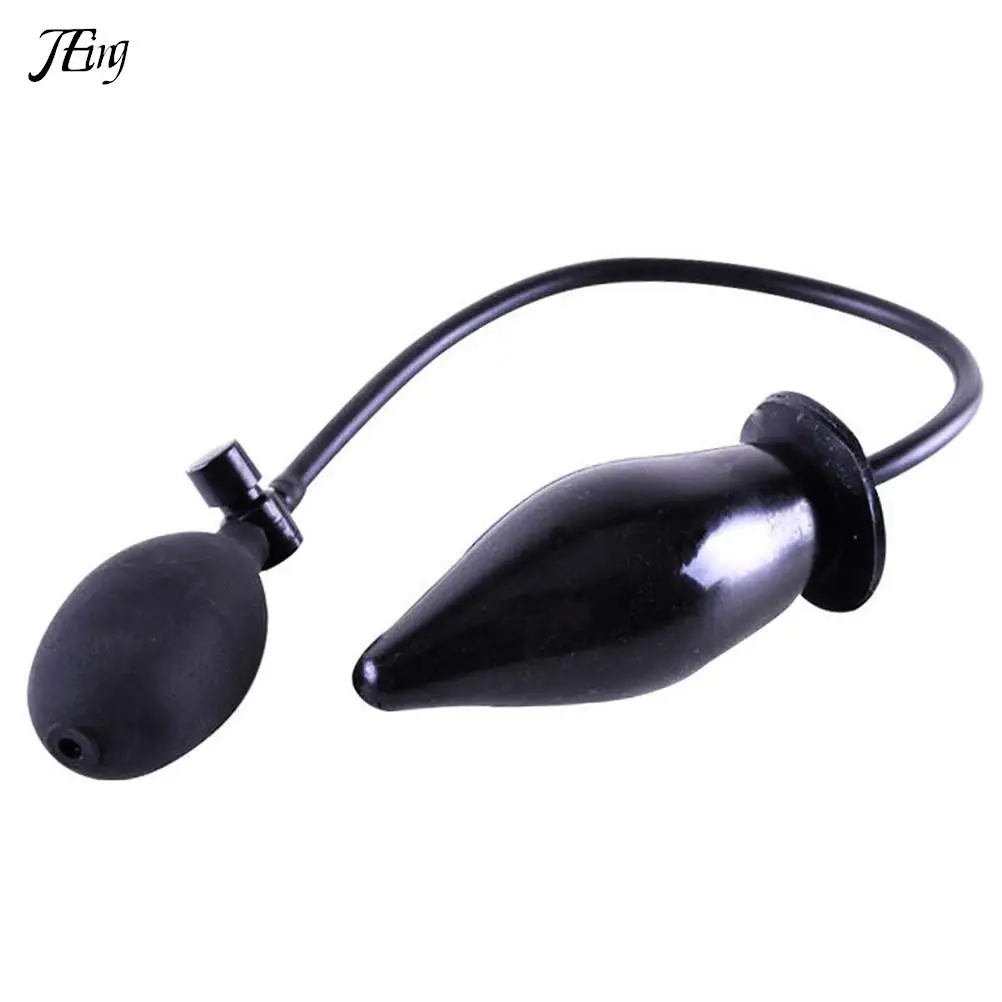 Black Silicone Inflatable Air Bag Backyard Massager Passionate Party Favor