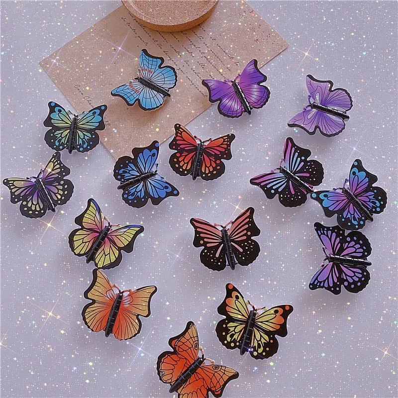 Beautiful Butterfly Expanding Phone Stand Grip Finger Rring Support Anti-Fall Round Foldable Mobile Phone Holder for IPhone 11
