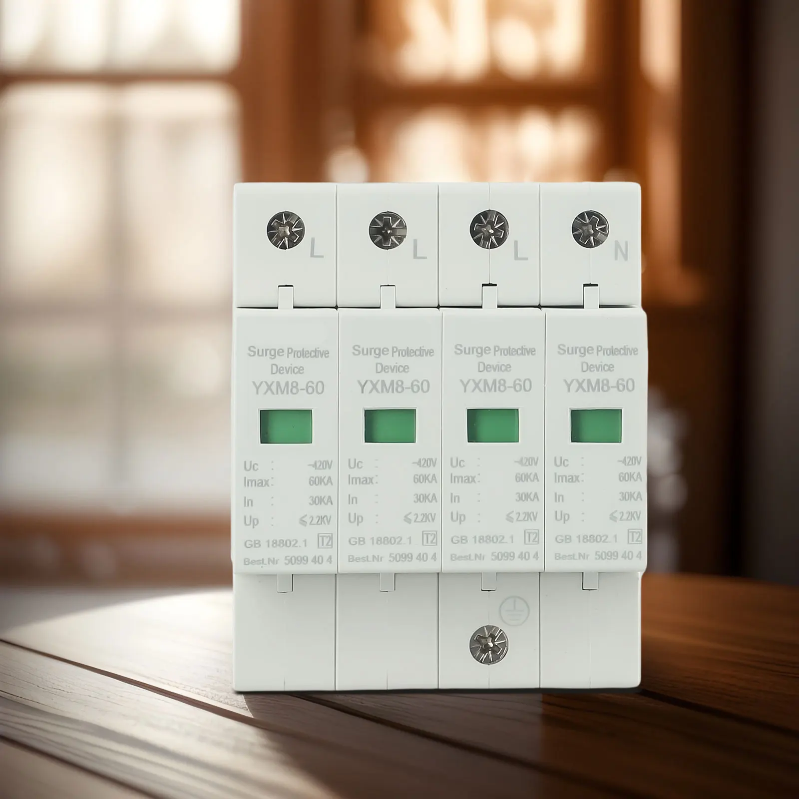 

Easy to Use Surge Protective Device 4P Configuration 30KA Rated Discharge Current 60KA Maximum Discharge Current