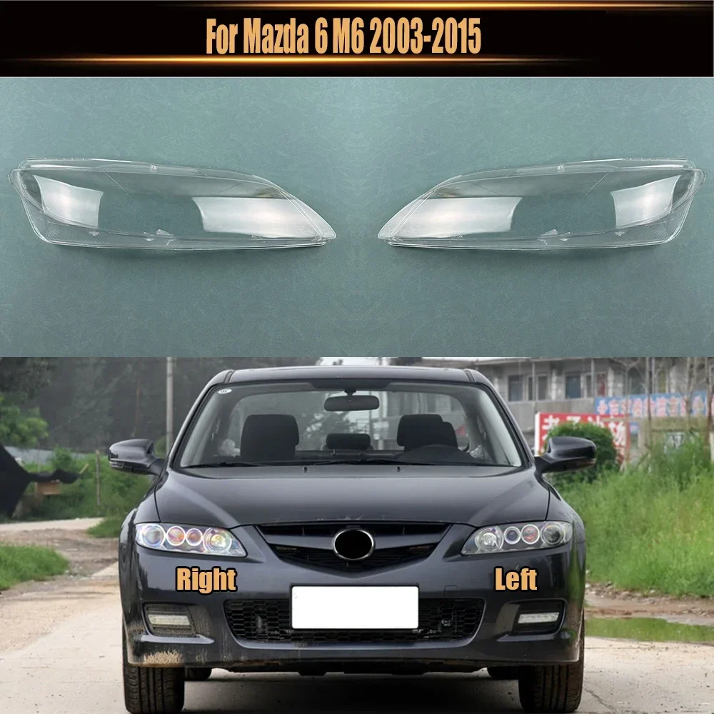 

Для Mazda 6 M6 2003-2015 Автомобильный фонарь, чехол для передней фары автомобиля, крышка объектива, абажур, стеклянная крышка, крышки фары, корпус