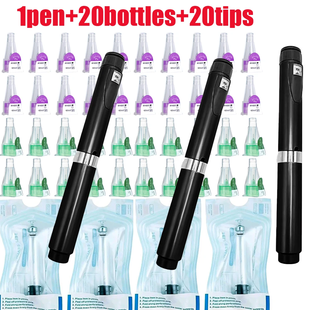 1set Magic Pen with 3ml Empty Cassette Cartridge Sterile Individual Packaged Tattoo Insulin Injection Pen Kit For Lilly Insulin