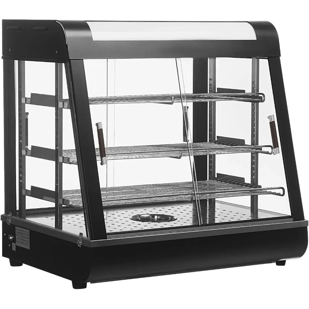 

Pastry Display Case, Food Warmer Display Cases, 3-Tier 27" Commercial Warm, W/ 3D Heating, Refrigerator Display Case