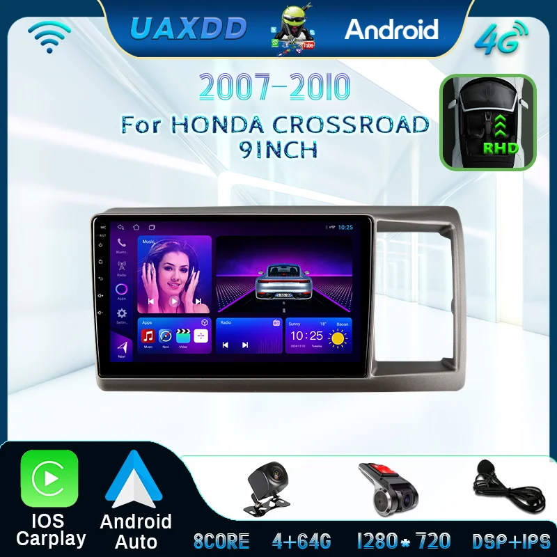 

Android для Honda Crossroad 2007-2010 правый водитель автомобильный радиоприемник мультимедийный видеоплеер навигация GPS радио экран 2Din 9 дюймов