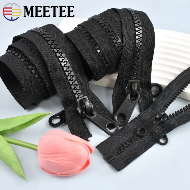 ميتي 5 # 8 # 10 # الراتنج السوستة 60-300 سنتيمتر الوجهين السيارات قفل سستة الإغلاق للحقائب خيمة البريدي طقم تصليح DIY بها بنفسك الخياطة اكسسوارات #6