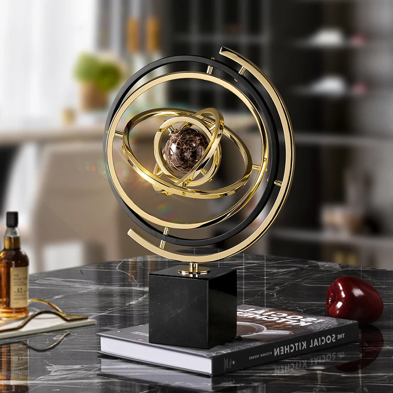 

Light luxury globe ornament designer office wine cabinet living room decoration home housewarming gifts creative gifts
