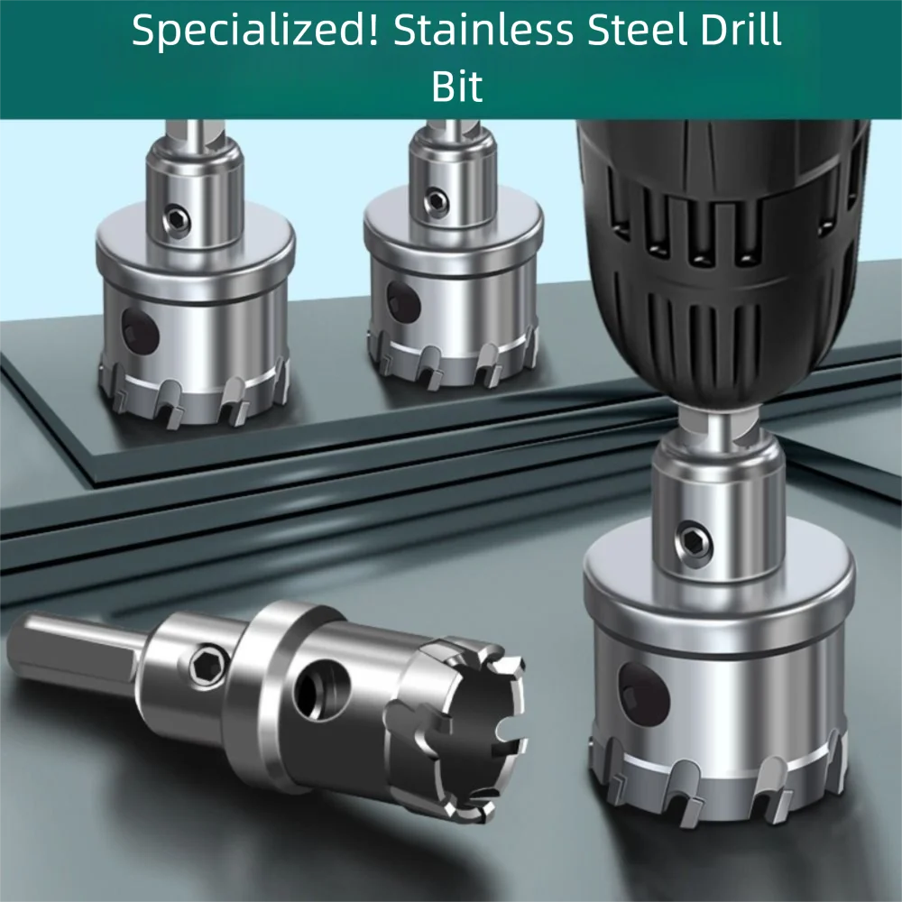 

Carbide Tip Hole Saw Core Drill Bit Quick Punch Stainless Steel Tungsten Carbide Tipped Drill Bit Iron Copper 6mm Diameter
