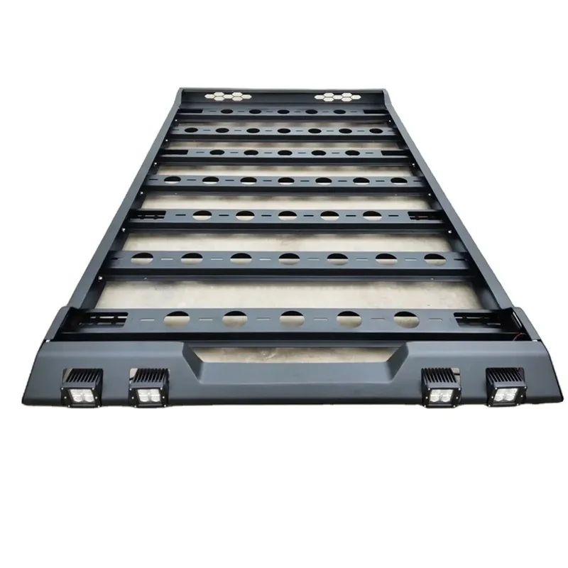 Hot Selling 4x4 Vehicle Roof Mounted Stainless Steel Detachable Storage Rack With Side Access Ladder 200kg Load No Drill Install