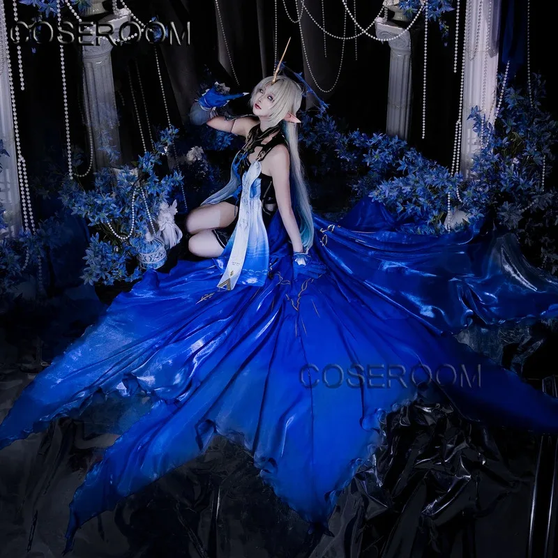 

CyGame Wuthering Waves Fleurdelys Cosplay Costume Wig Uniform Cartethyia Elf Ears Rinascita Halloween Party for Women Girls