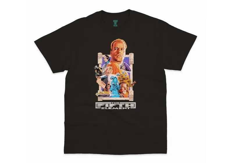 The Fifth Element, Luc Besson, Bruce Willis, Milla Jovovich, 1997 - HQ Movie Print T-Shirt, Heavyweight Unisex