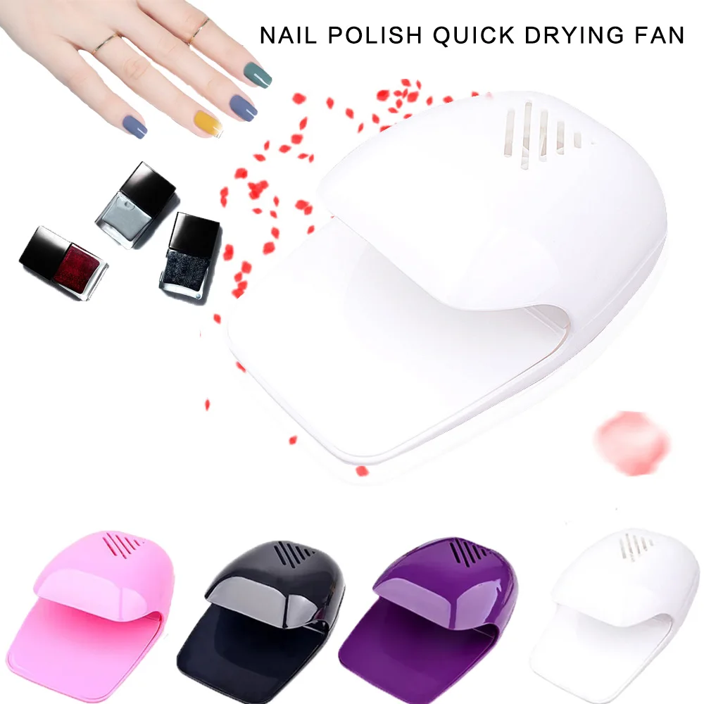 Air Dryer Nail Polish Portable Glue Dry Battery Fan Drier Fast Drying Machine Travel Polish Blow Cooler Touch Type Manicure Tool