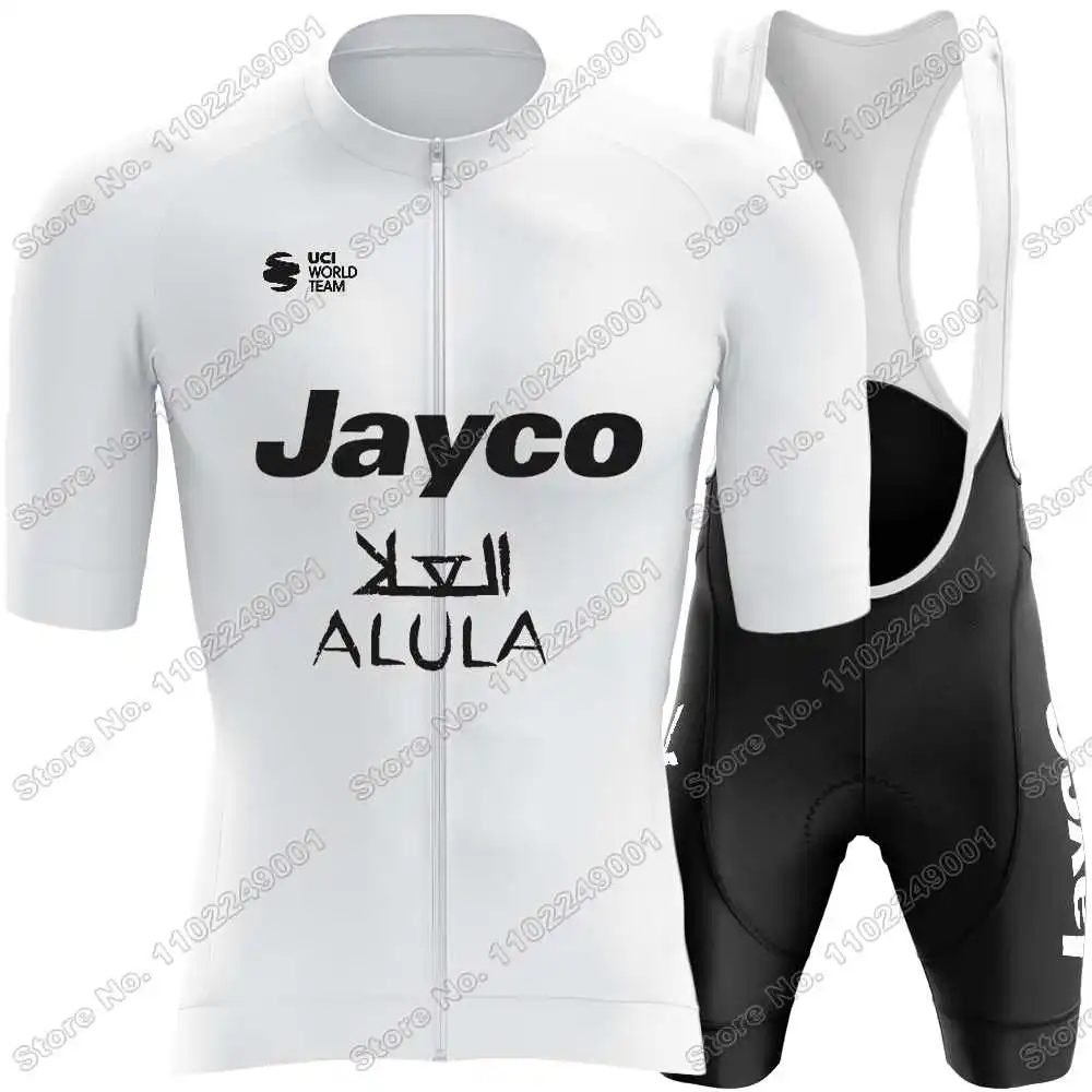 White Team Jayco Alula 2025 Cycling Jersey Set Men Cycling