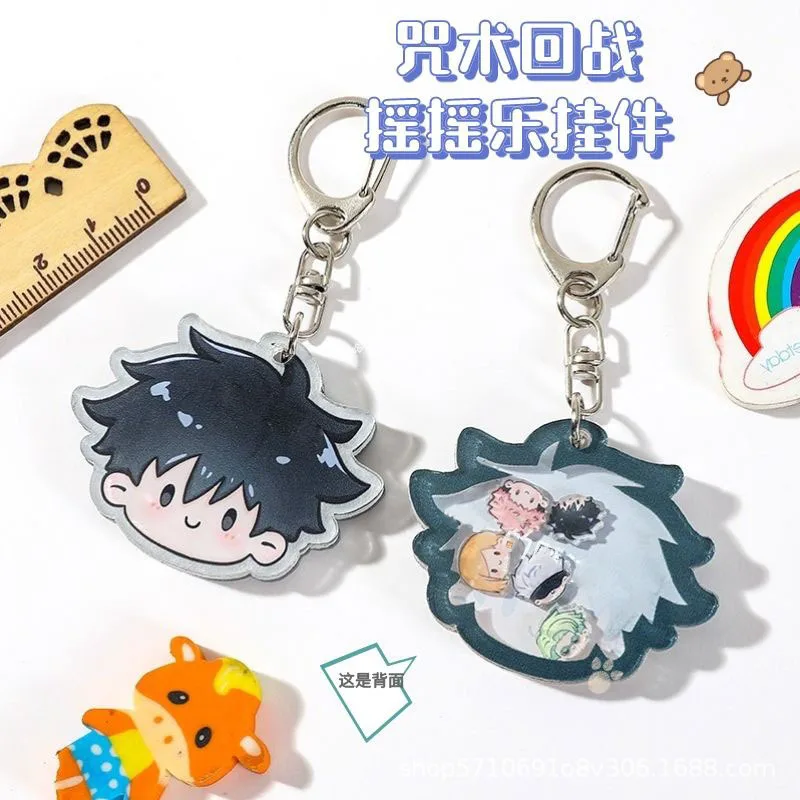 พวงกุญแจโยโย่การ์ตูนจูจุตสึไคเซ็น น่ารักสไตล์คาวาอี้ รุ่น Q โกโจ ซาโตรุ จี้ห้อยกระเป๋าโทรศัพท์ ของตกแต่งสำหรับเด็กผู้หญิง นักเรียน