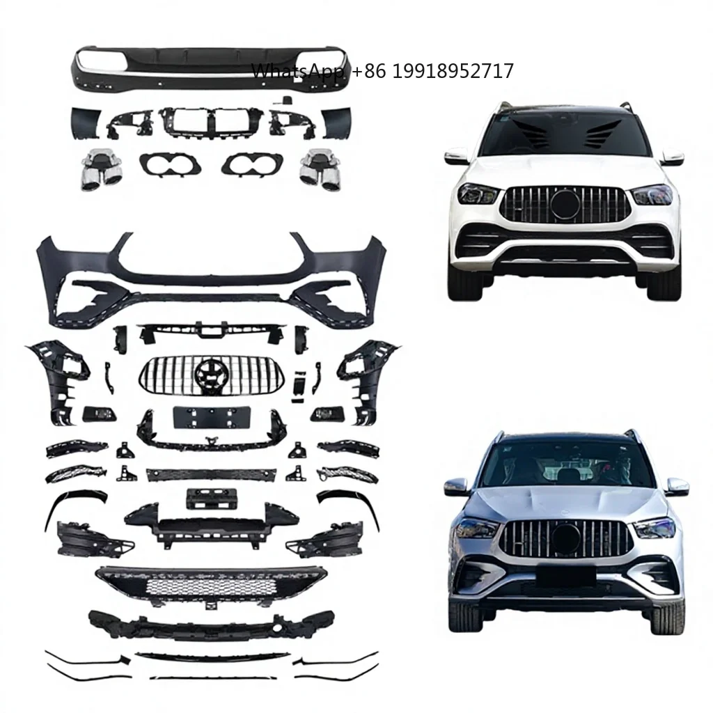 Neues 2020-2024 Benz W167 GLE63 Sport Design Facelift Luxus-Autostoßstangen Bodykit AMG Upgrade Schraubbare Grundierung Lackierung Insight JJ410