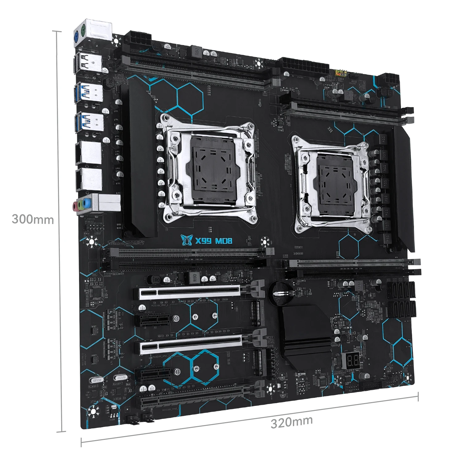 MACHINIST X99 듀얼 CPU 마더보드 LGA 2011-3 듀얼 제온 프로세서 지원 NVME SATA M.2 슬롯 8 DDR4 RAM 최대 256G USB3.0 X99 MD8 썸네일 2