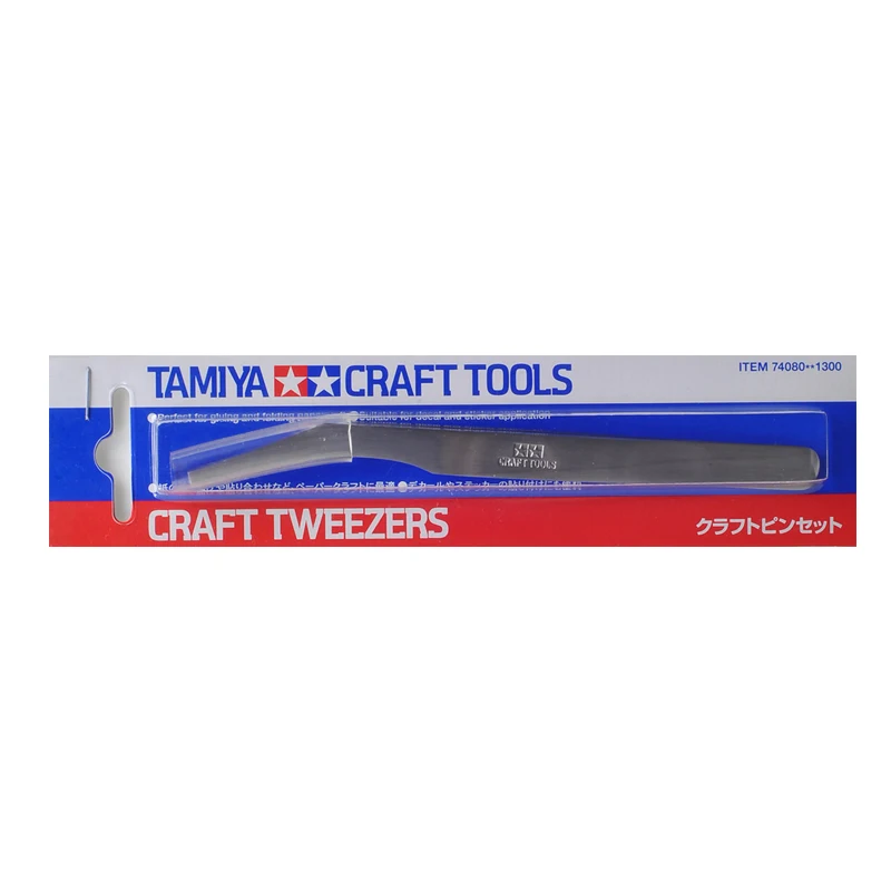 

TAMIYA 74080 Advanced Curved Tweezer Stainless Steel Craft Angled Tweezers Water Stick Decal Special Tweezers Model Making Tools