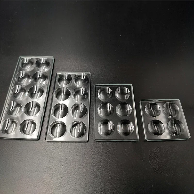 5mm Thick Concave Hole Slide Multi Concave Hole Glass Slide, Biological Microscope Slide Optical Glass Laboratory Accessories