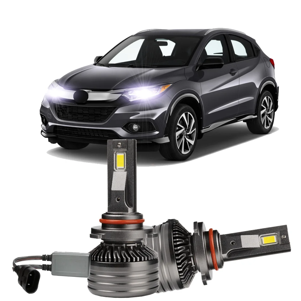 2Pcs Car LED Headlight Bulbs For Honda HR-V HRV 2019-2022 High Low Beam Canbus 6500K