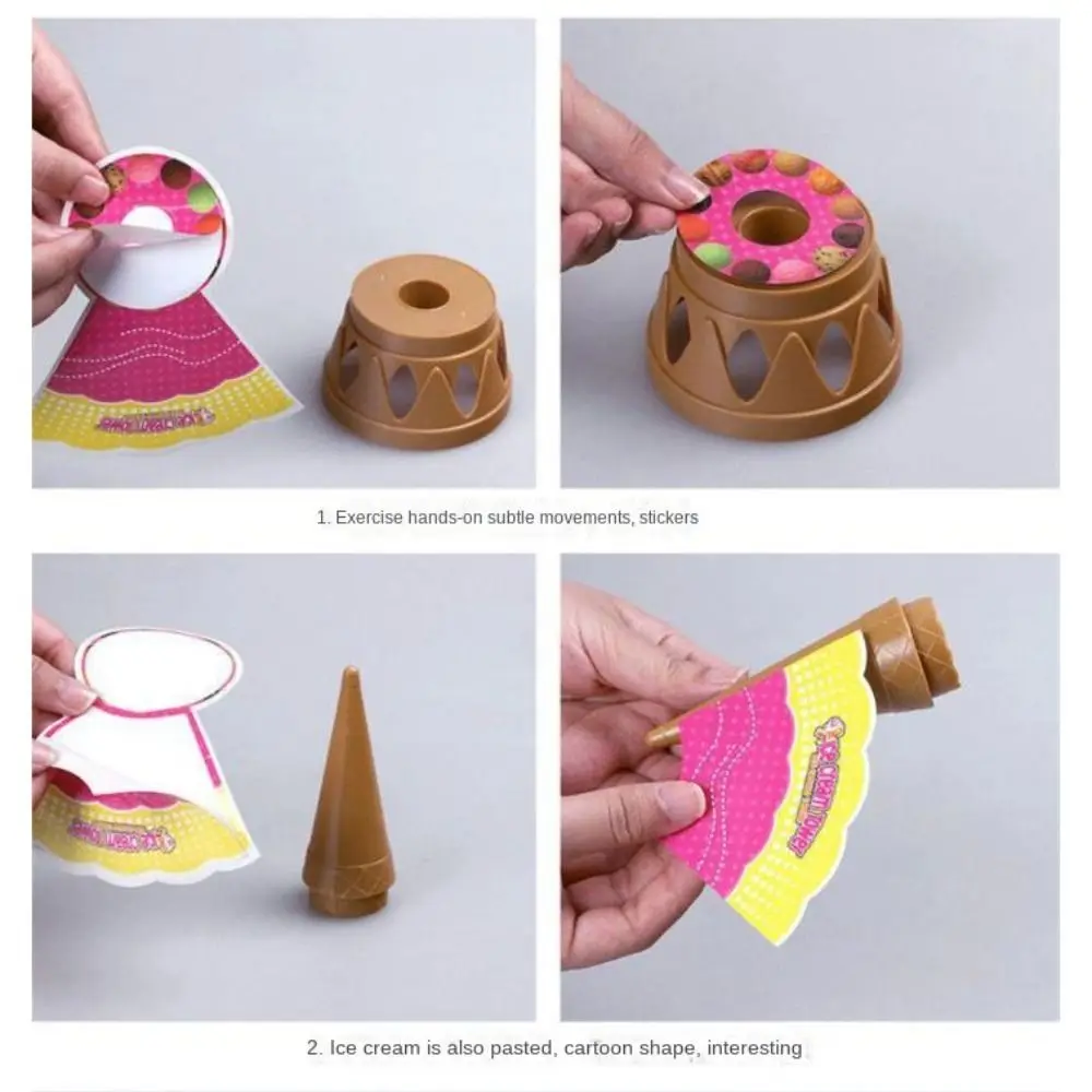 Dessert IJs Spelletjes Montessori Balanceren Simulatie IJs Keuken Zintuiglijke Kleur Tellen IJs Stapel Up Balanceren