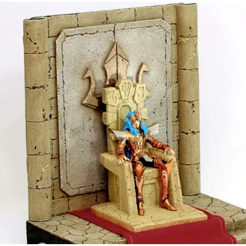 

20cm High Saint Seiya Myth Cloth Sea King Poseidon Scene Resin Throne Stone Color Action Figure Knights of Zodiac Toys Gifts