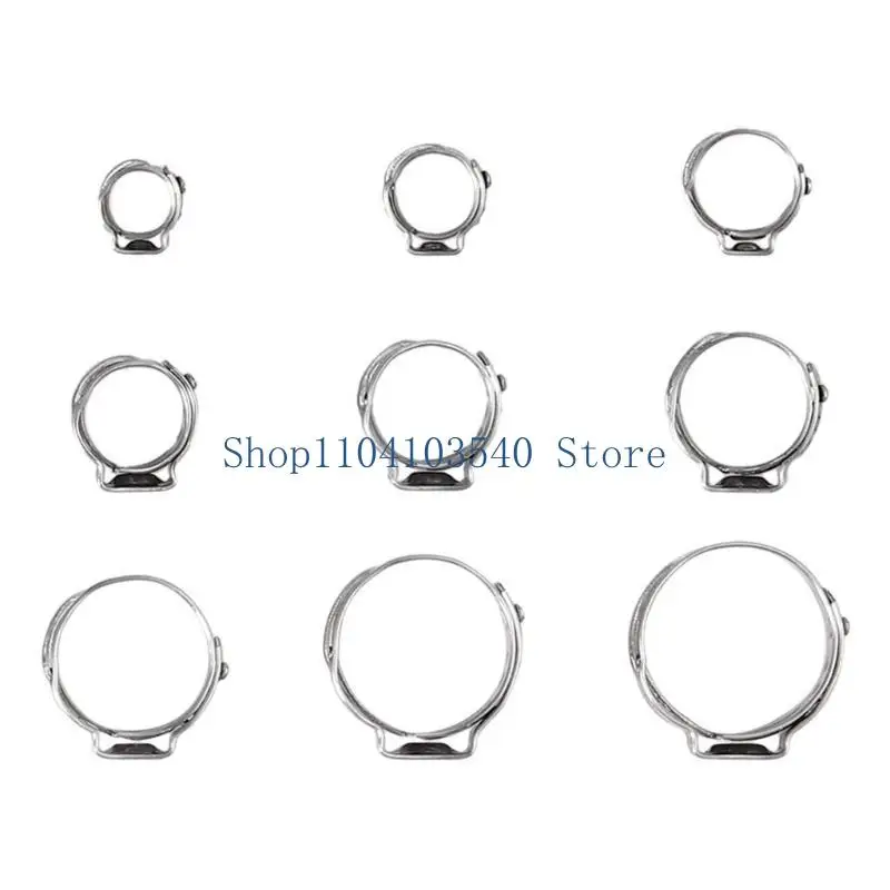 02DC Heavy Duty Stainless Steel Hose Clamps with Pliers, Single Ear Designs 5.8-21mm Suitable for Plumbing Secure Attachments
