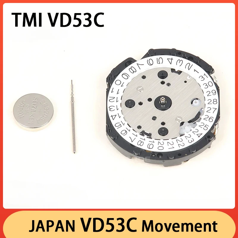 TMI-VD53C Movimento de quartzo multifunções, 3.6.9 pequenos segundos, movimento VD53B, data em 3, marca Six Hands, original, novo, original