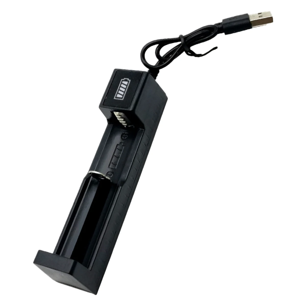 

Зарядное устройство для аккумуляторов 18650, черное, 1 слот, USB, для зарядки литиевых аккумуляторов 18650 3.7В, для 10400/14500/16340/16650